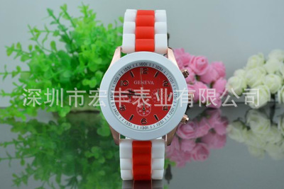 爆款 速賣(mài)通雙色新款冰淇淋合金硅膠 日內(nèi)瓦手表廠家直批地?cái)傌浽確日用百貨_列表網(wǎng)